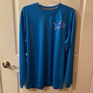 Nike Men’s Detroit Lions Dri-Fit Blue Long Sleeve Tee Shirt